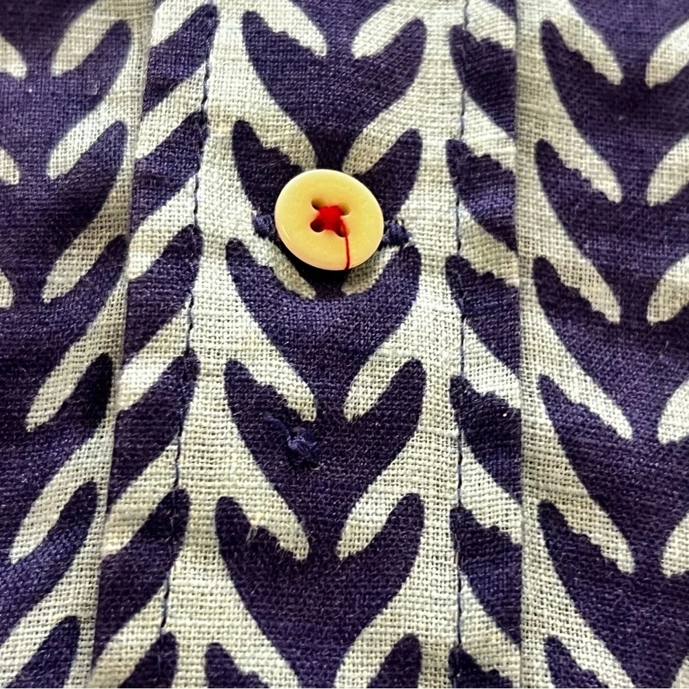 Love Brand & Co ABACO Men's Linen Shirt Long Sleeve Button Down Whale Tale M - Picture 15 of 15